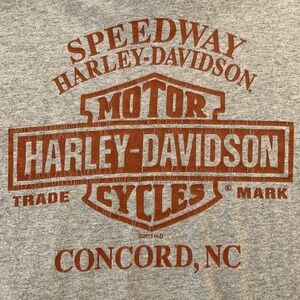 Harley-Davidson Shirt Mens XL Gray Long Sleeve Pocket Speedway Concord NC